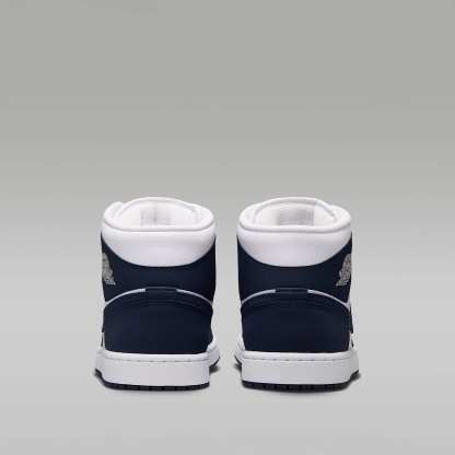 Air Jordan 1 Mid Schuh (Herren) – Obsidian/Weiß/Grey Fog/Obsidian