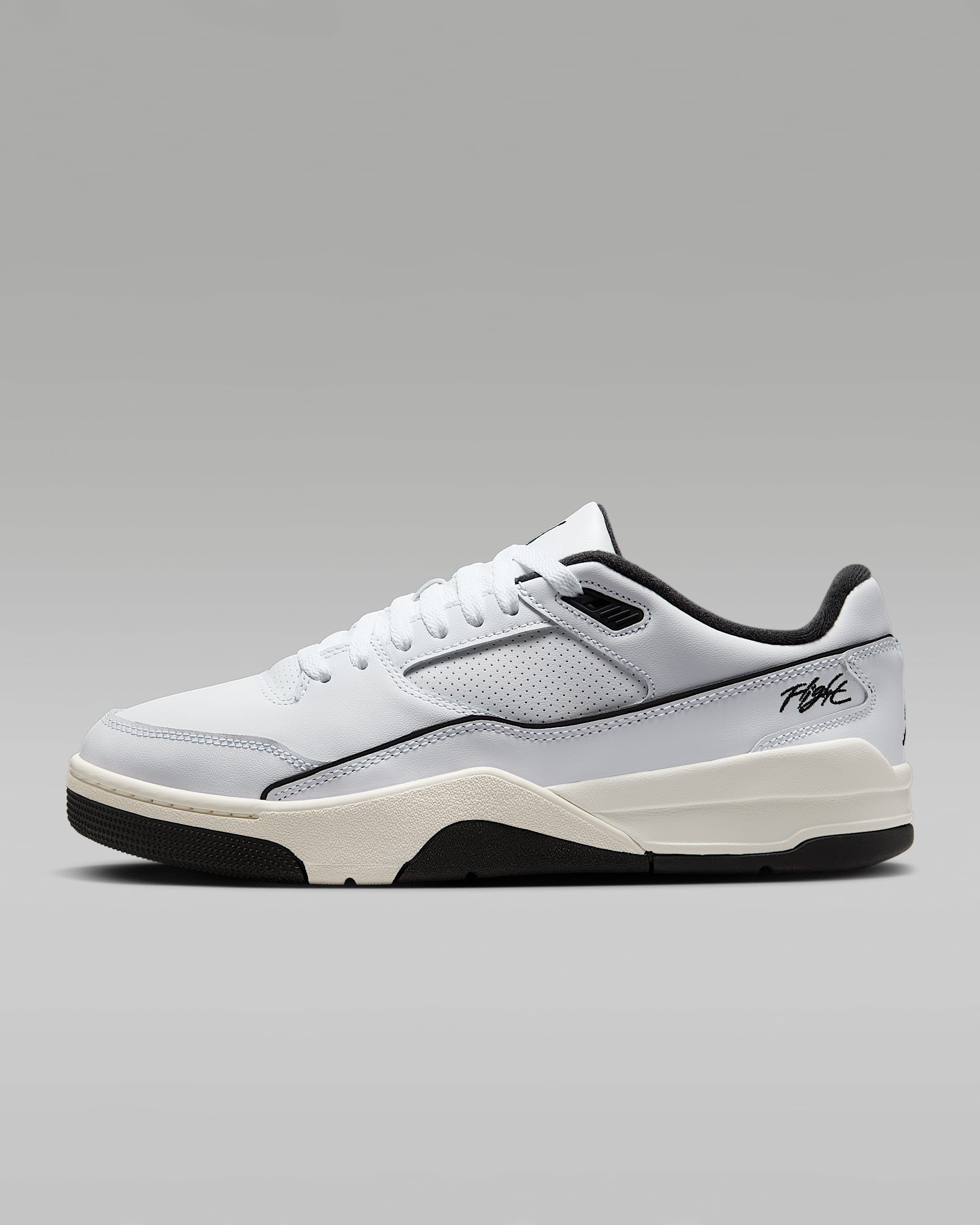 Jordan Flight Court Schuh (Herren) – Weiß/Sail/Schwarz
