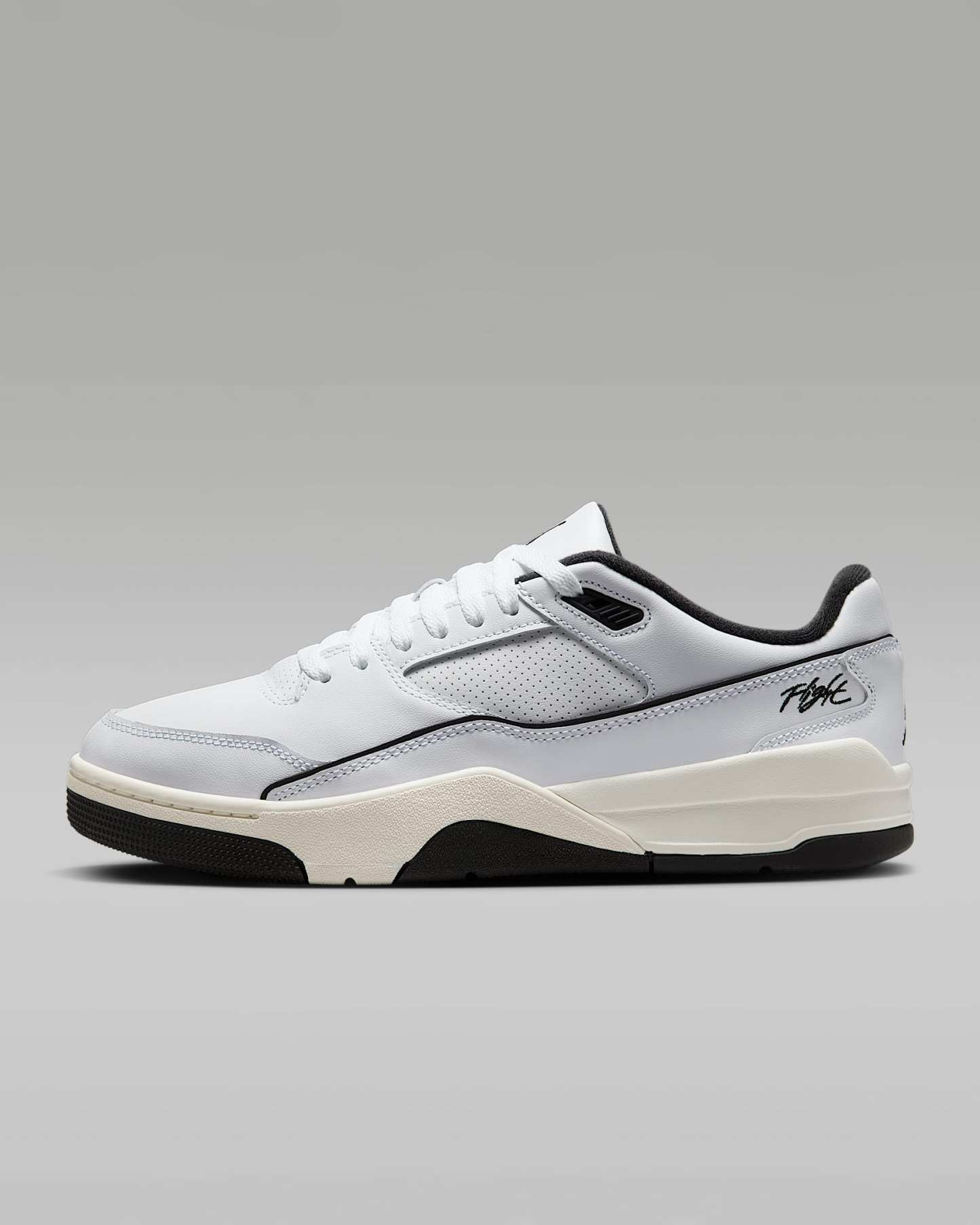Jordan Flight Court Schuh (Herren) – Weiß/Sail/Schwarz