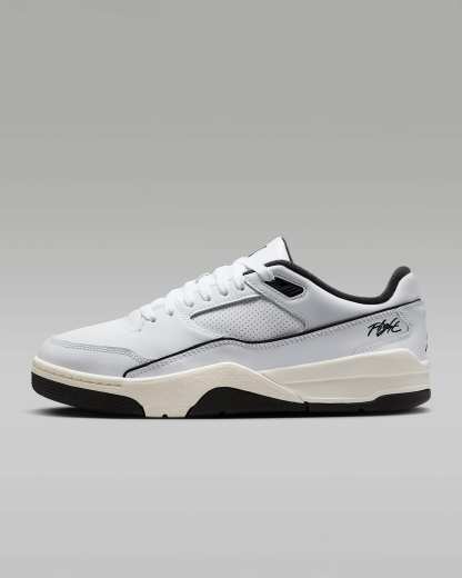 Jordan Flight Court Schuh (Herren) – Weiß/Sail/Schwarz