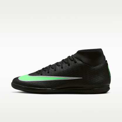 Nike Mercurial Superfly 11 Club High-Top-Fußballschuh für Hallen- und Hartplätze – Schwarz/Schwarz/Illusion Green