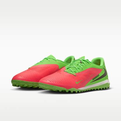 Nike Phantom 6 Low Academy "Erling Haaland" Fußballschuh für Turf – Hot Punch/Green Strike/Schwarz