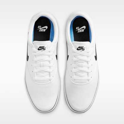 Nike SB Chron 2 Canvas Skateboardschuh – Weiß/Weiß/Schwarz