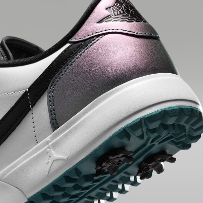 Air Jordan 1 Low G Golfschuh mit Spikes – Mineral Teal/Weiß/Schwarz