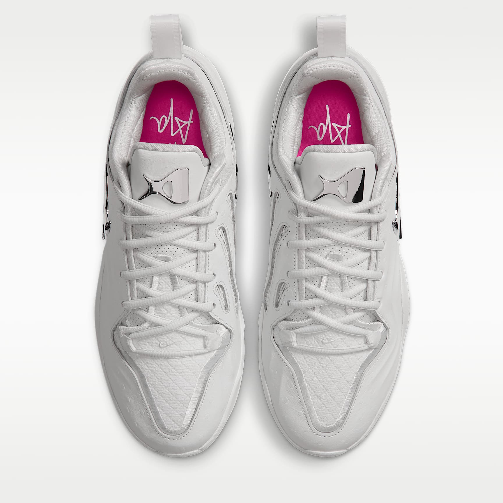 A'Two "White Label LX" A'ja Wilson Basketballschuh – Sail/Schwarz/Metallic Silver