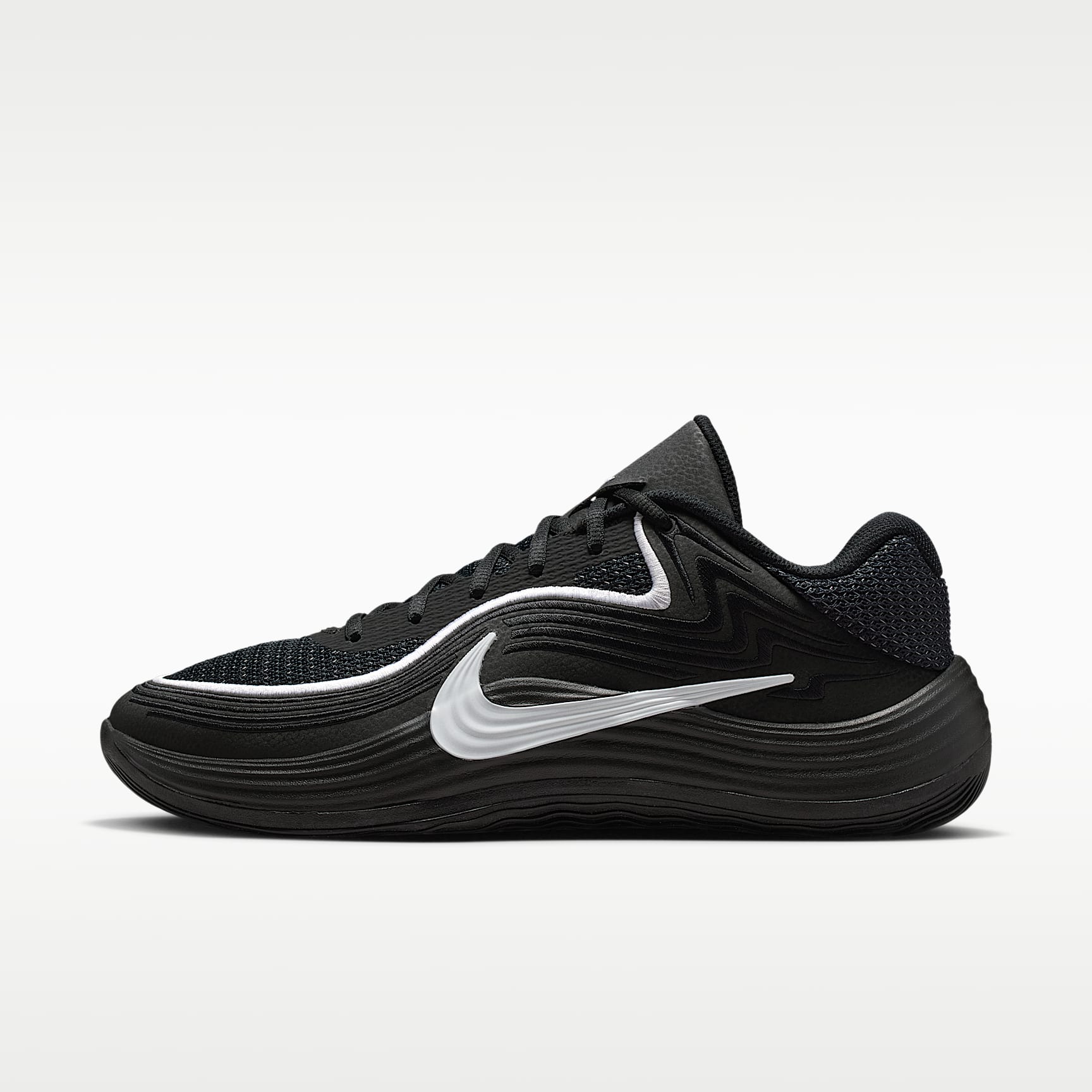 Nike Precision 8 Low Basketballschuh (Herren) – Schwarz/Weiß/Weiß