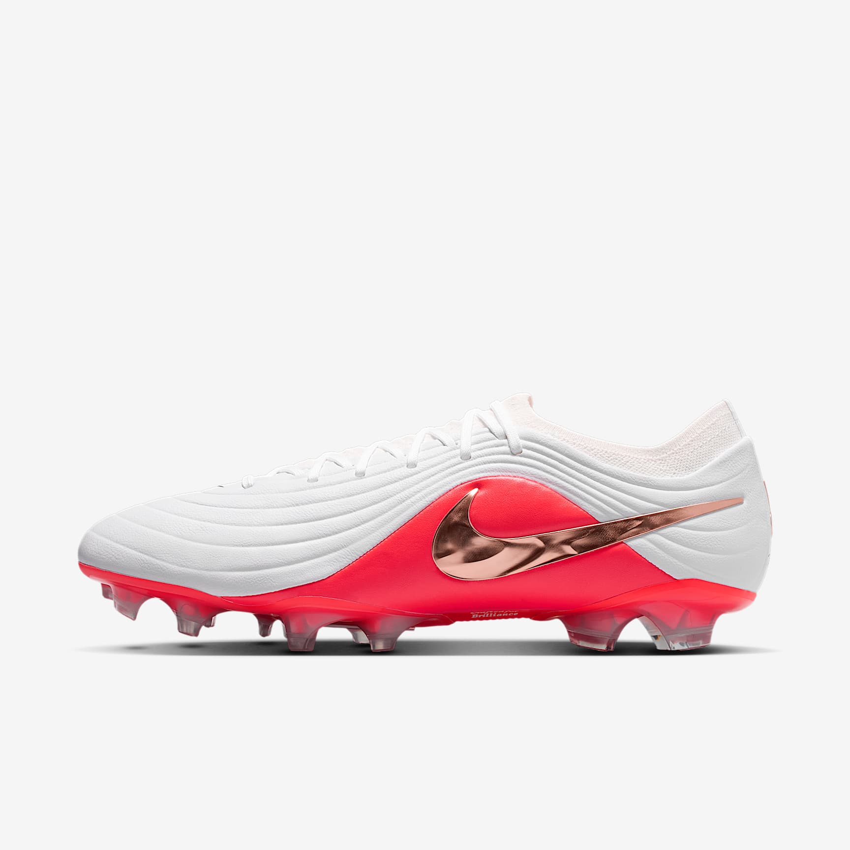 Nike Tiempo Maestro Elite Low Top Fußballschuh für normalen Rasen – Weiß/Bright Crimson/Blur
