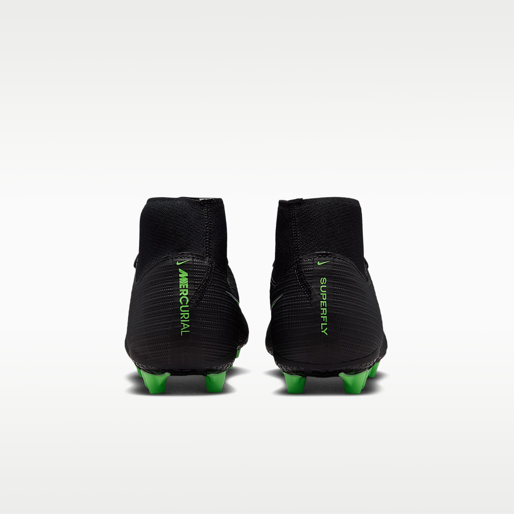 Nike Mercurial Superfly 11 Academy High-Top-Fußballschuh für Kunstrasen – Schwarz/Schwarz/Illusion Green