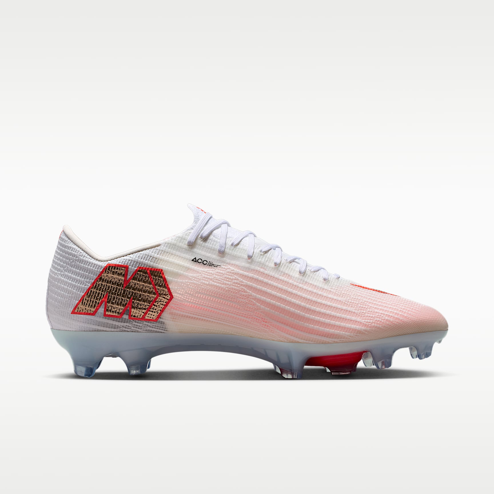 Nike Mercurial Superfly 11 Elite Low-Top-Fußballschuh für normalen Rasen – Weiß/Bright Crimson/Blur