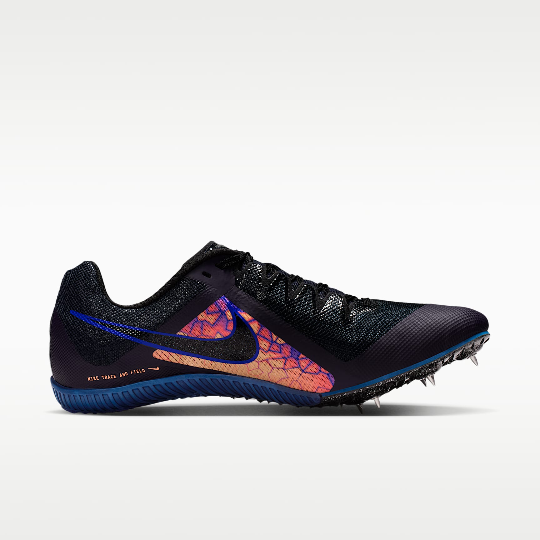 Nike Zoom Rival Multi Glam Mehrkampf-Leichtathletik-Spikes – Dark Obsidian/Orange Pulse/Indigo Burst/Schwarz