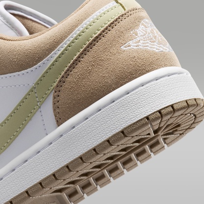 Air Jordan 1 Low Damenschuh – Khaki/Olive Aura/Sail/Weiß