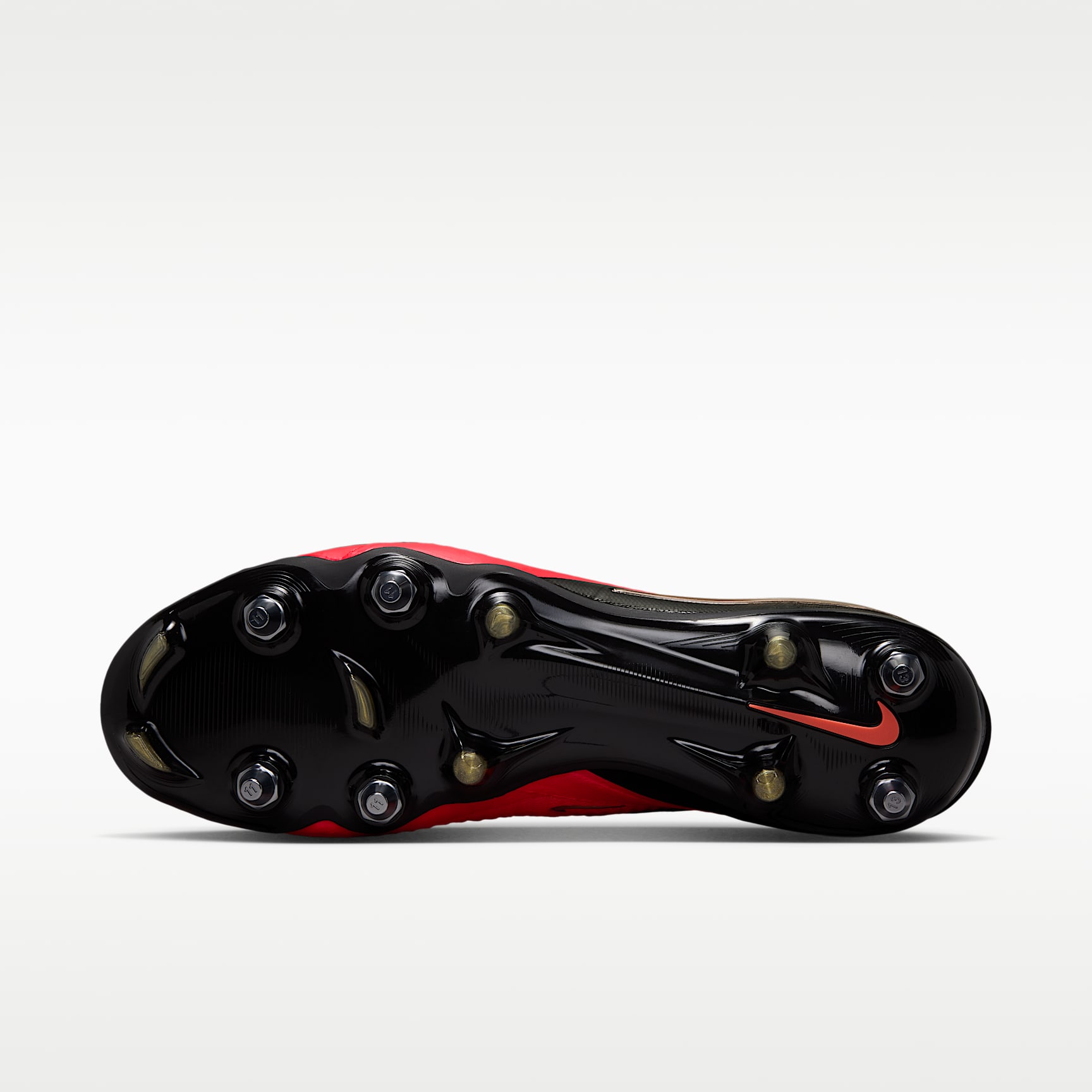 Nike Phantom 6 Low Elite Fußballschuh für weichen Rasen – Bright Crimson/Schwarz/Blur