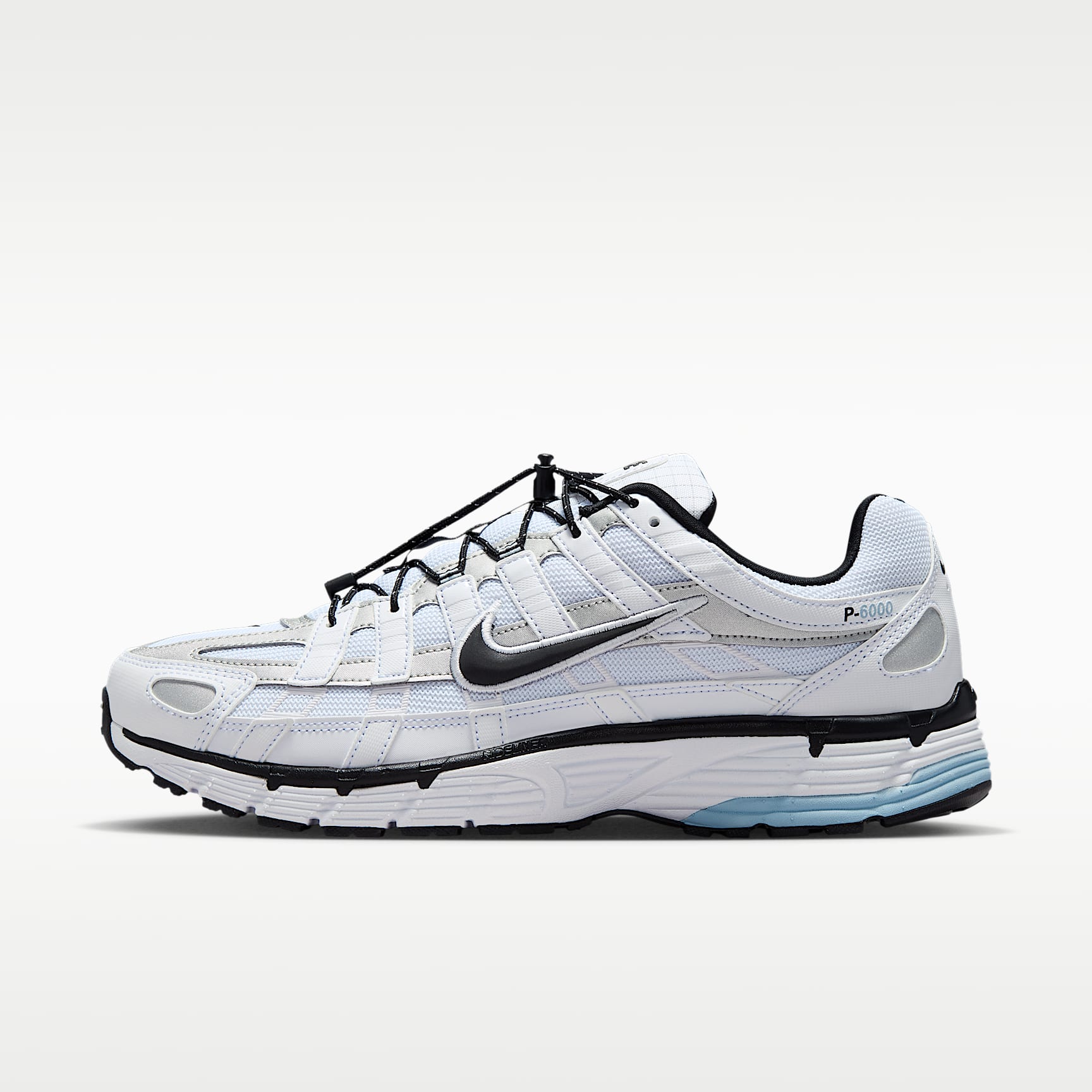 Nike P-6000 Schuh (Herren) – Weiß/Light Armory Blue/Metallic Silver/Schwarz