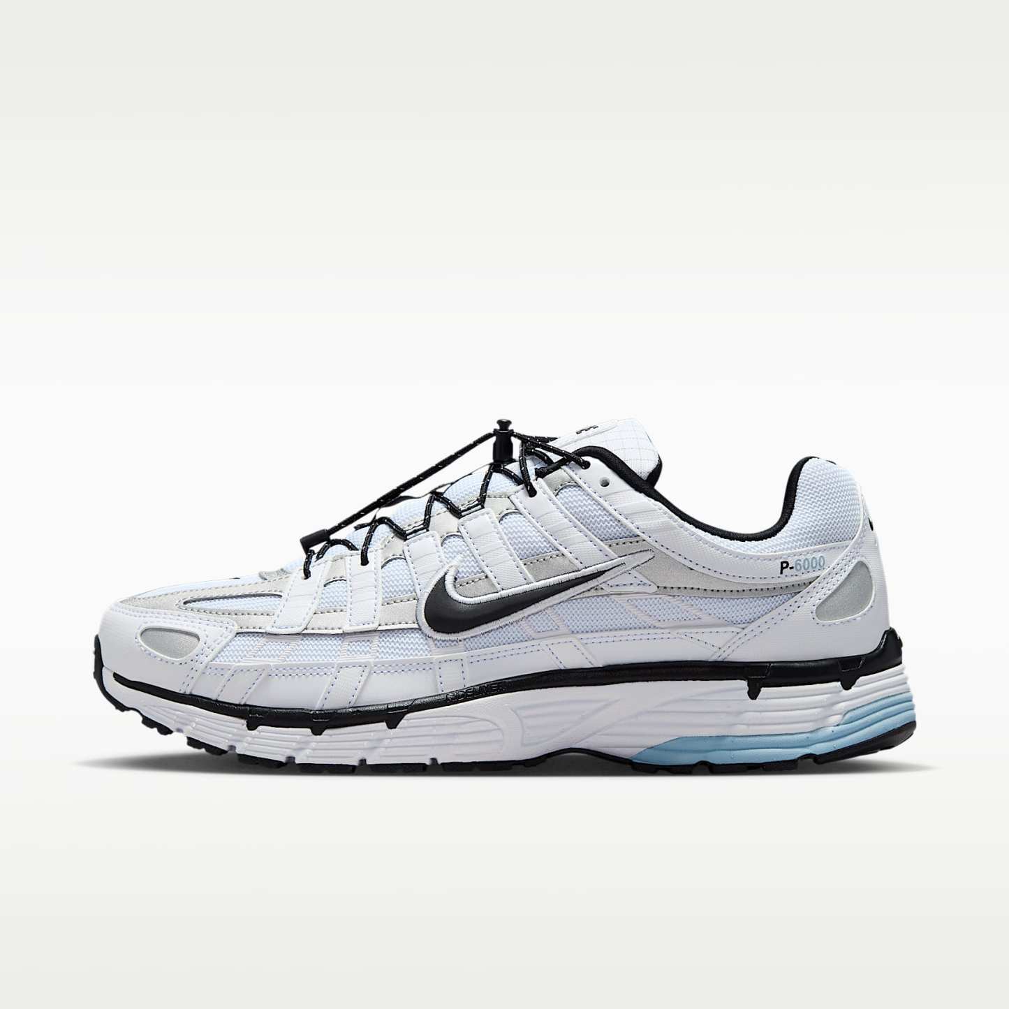 Nike P-6000 Schuh (Herren) – Weiß/Light Armory Blue/Metallic Silver/Schwarz