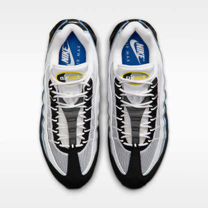 Nike Air Max 95 Big Bubble Schuh (Herren) – Weiß/Schwarz/Reflect Silver/Royal Blue