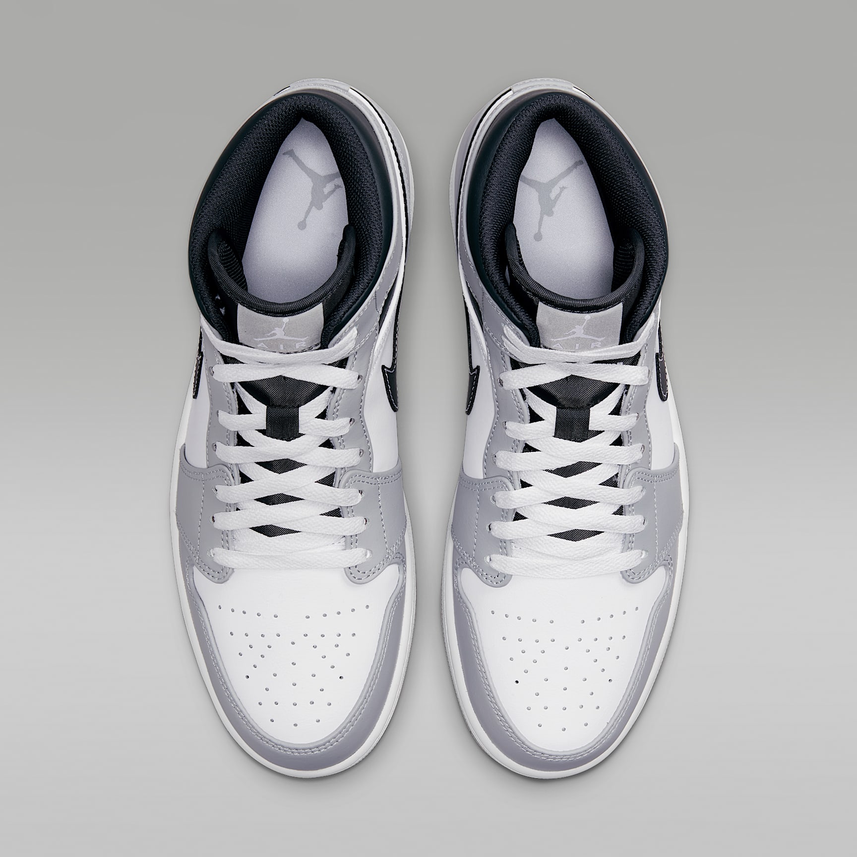 Air Jordan 1 Mid Schuh (Herren) – Light Smoke Grey/Anthracite/Weiß
