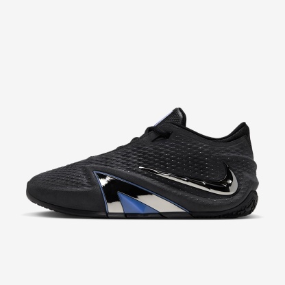 JA 4 "Nightmare" Basketballschuhe – Schwarz/Cobalt Bliss/Dark Smoke Grey/Metallic Silver