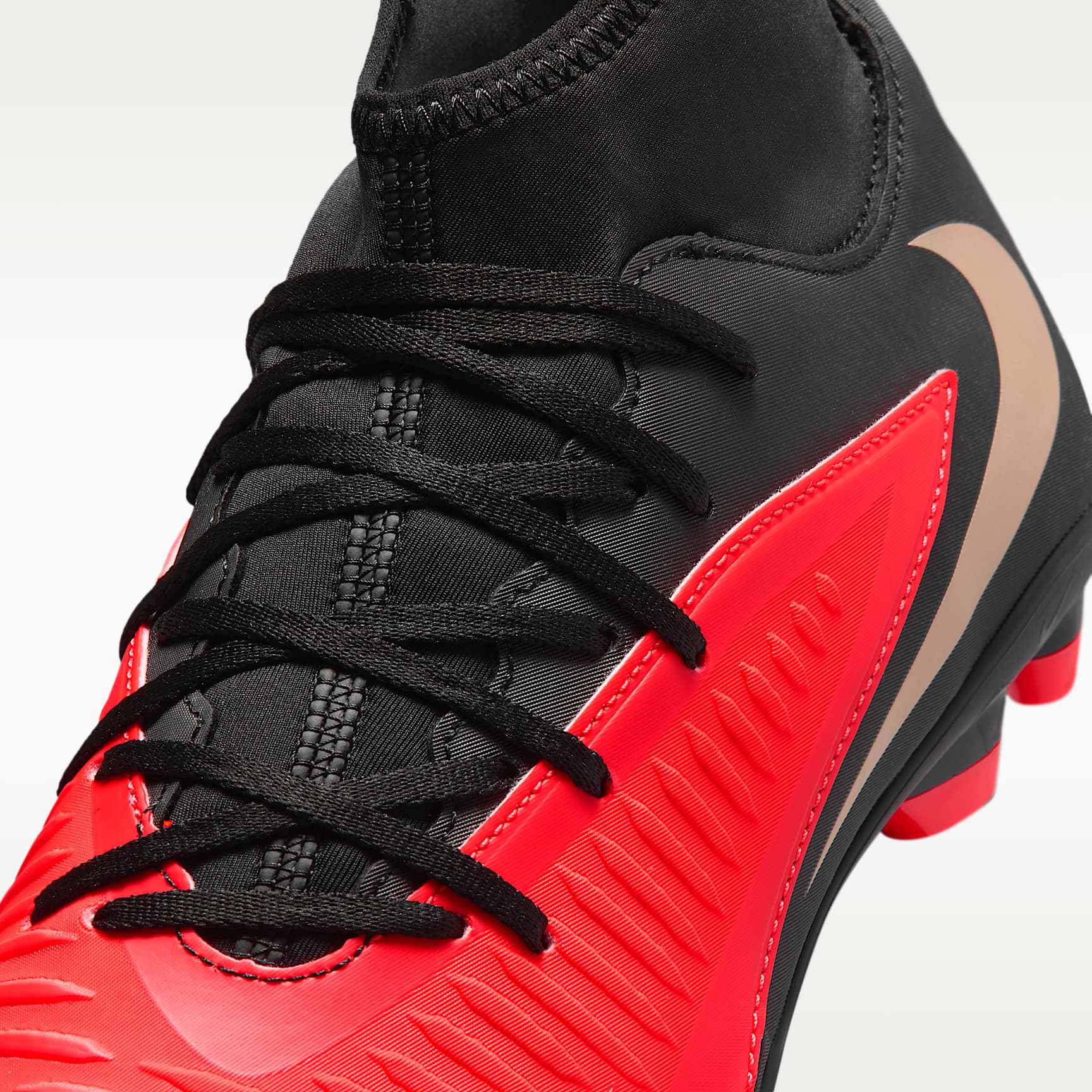 Nike Phantom 6 High Club Fußballschuh für verschiedene Böden – Bright Crimson/Schwarz/Blur