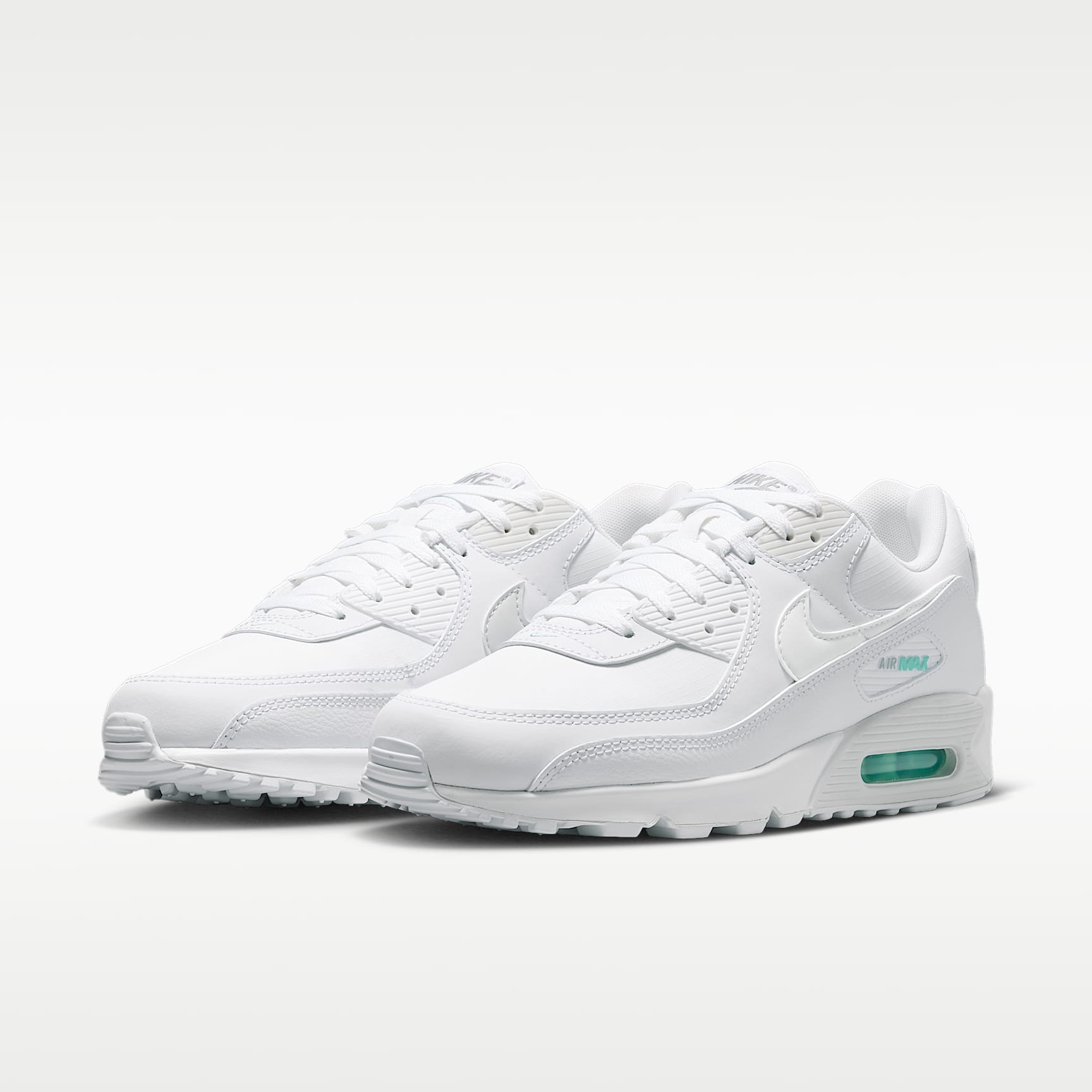 Nike Air Max 90 Schuh (Herren) – Weiß/Hyper Turquoise/Photon Dust