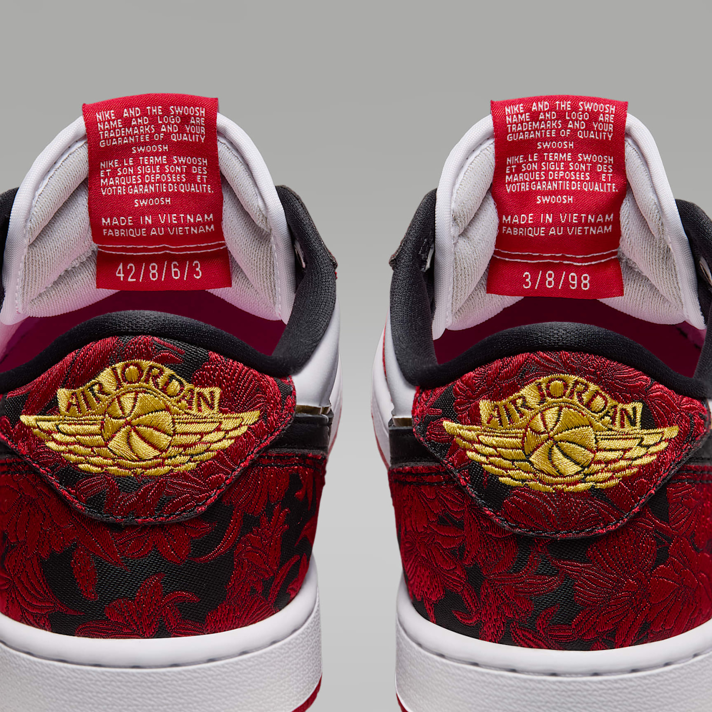 Air Jordan 1 Retro Low OG "Garden" Schuh (Herren) – Schwarz/Summit White/Laser Fuchsia/Varsity Red