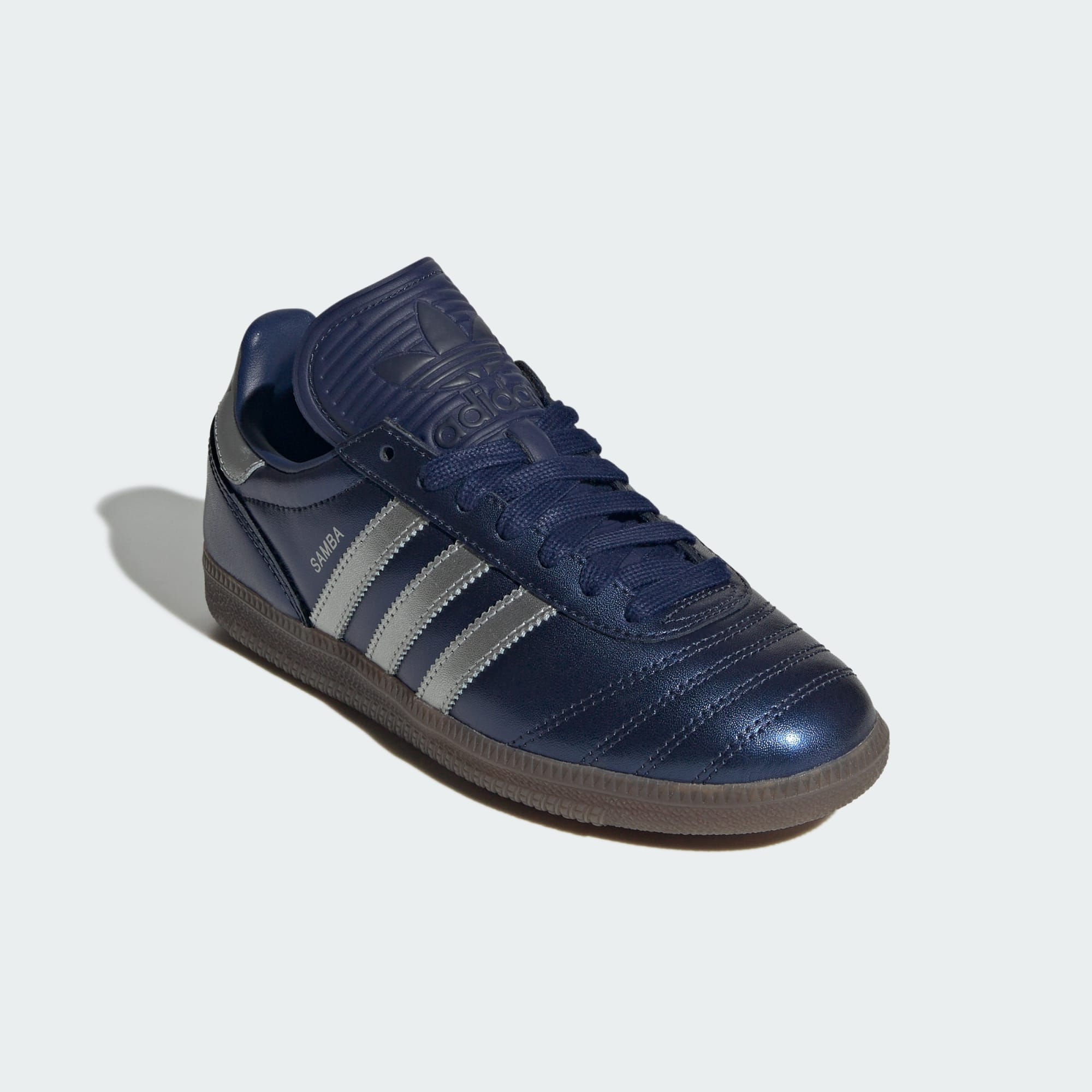SAMBA JP SCHUH – Dark Blue / Silver Metallic / Gum – KI0540