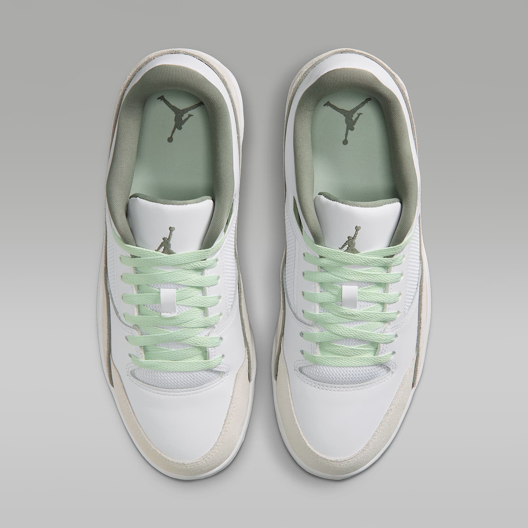 Jordan Flight Court Schuh (Herren) – Weiß/Swan/Jade Stone/Vintage Lichen