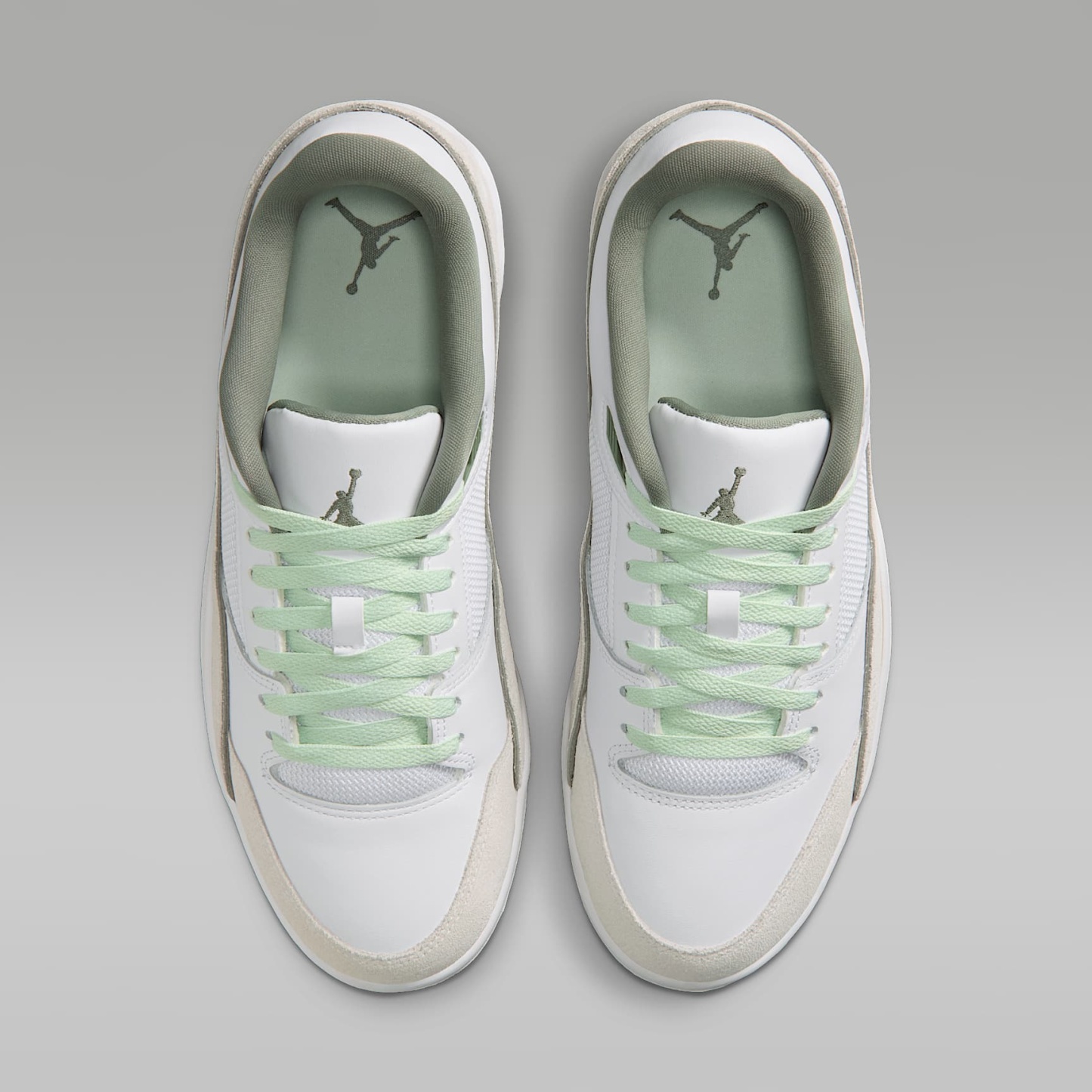 Jordan Flight Court Schuh (Herren) – Weiß/Swan/Jade Stone/Vintage Lichen