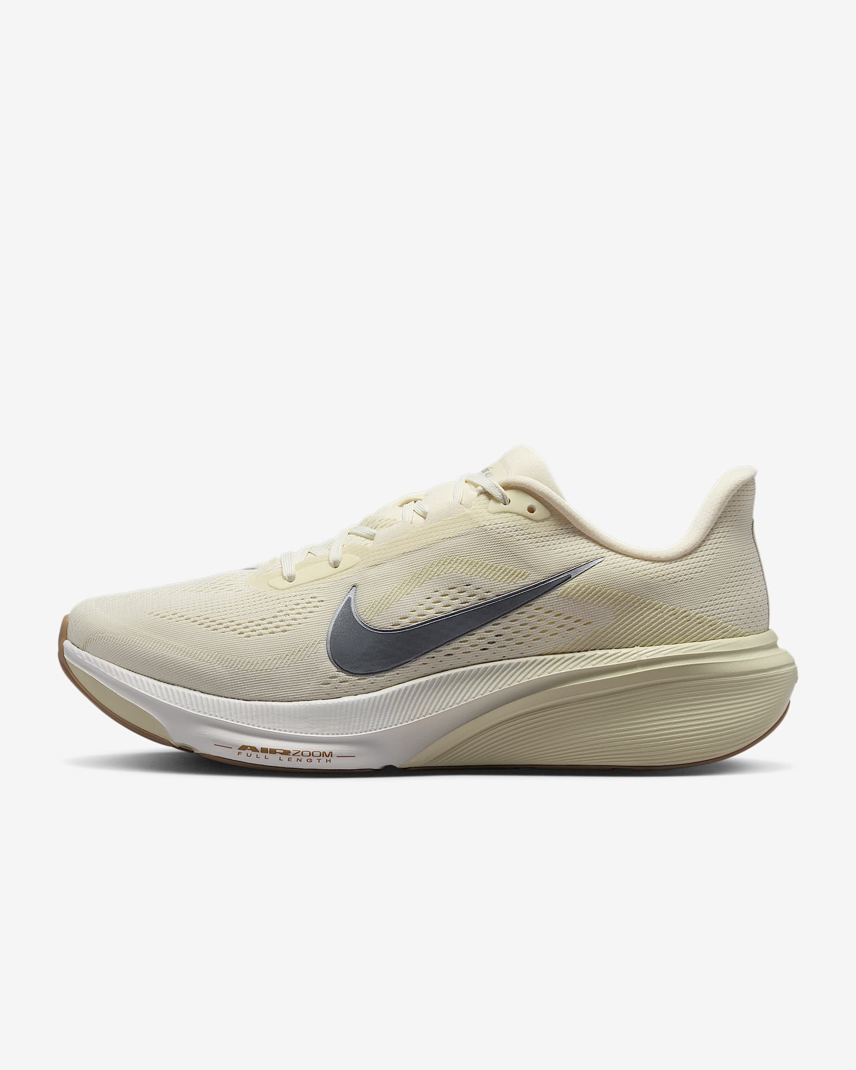 Nike Pegasus 42 Straßenlaufschuh (Herren) – Coconut Milk/Light Khaki/Gum Light Brown/Metallic Silver
