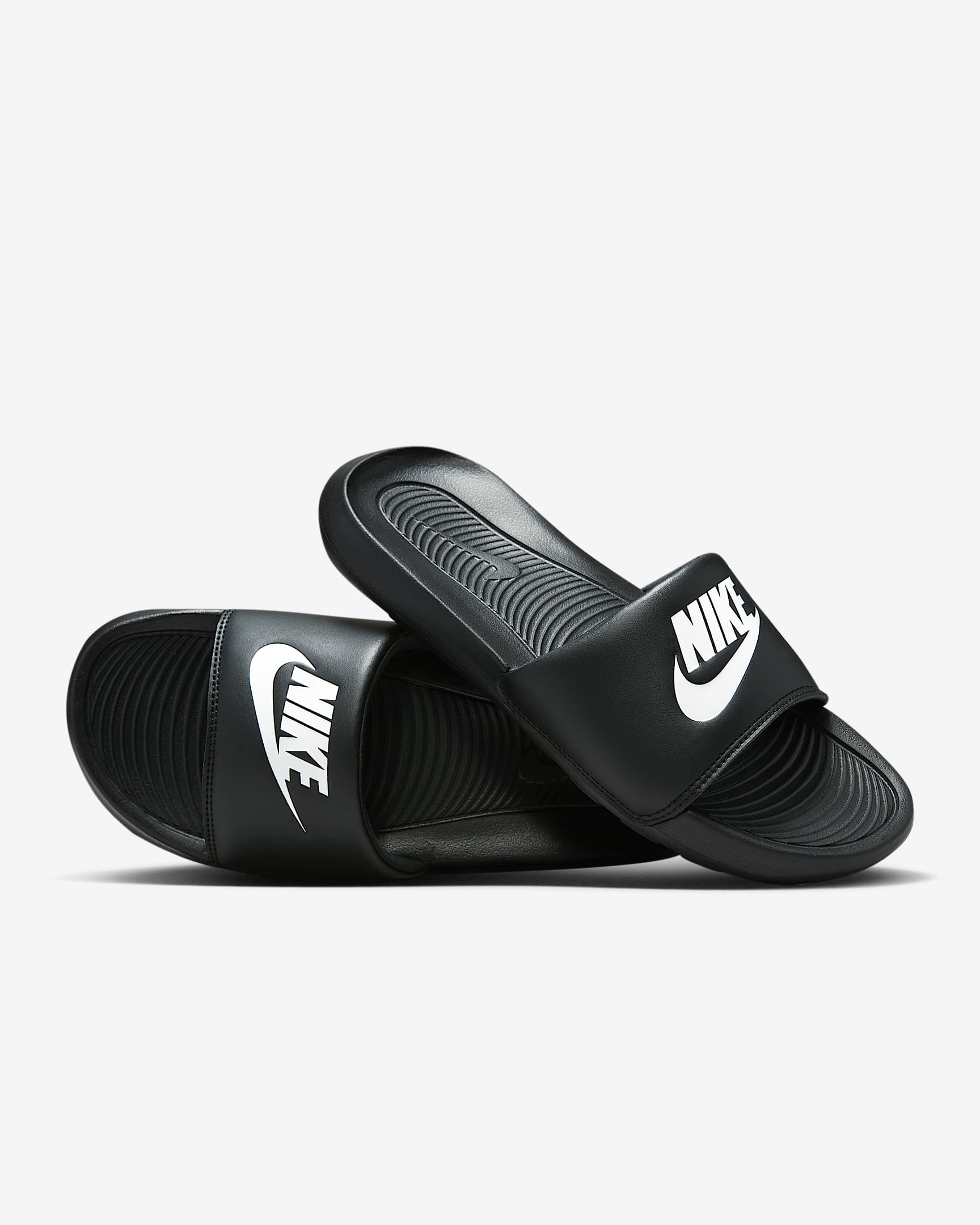 Nike Victori One Damen-Badeslipper – Schwarz/Schwarz/Weiß