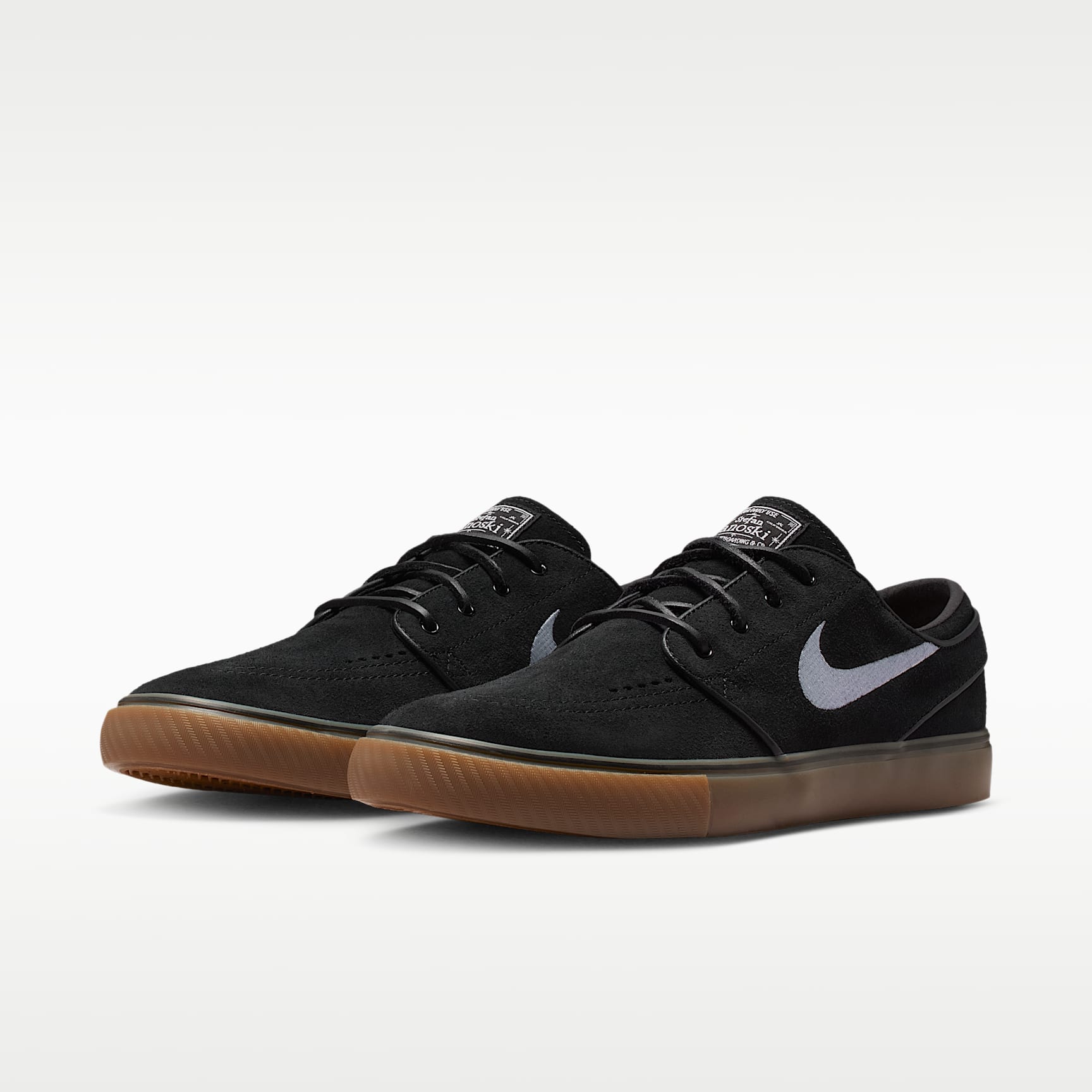 Nike SB Zoom Janoski OG+ Skateschuh – Schwarz/Schwarz/Gum Light Brown/Weiß