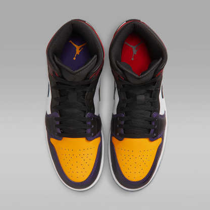 Air Jordan 1 Mid SE Schuh (Herren) – True Red/Weiß/Court Purple/Schwarz