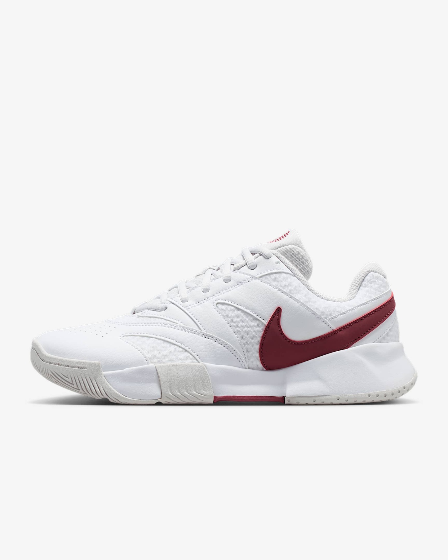 NikeCourt Lite 4 Tennisschuh für Hartplätze (Damen) – Weiß/Vast Grey/Pink Smoke