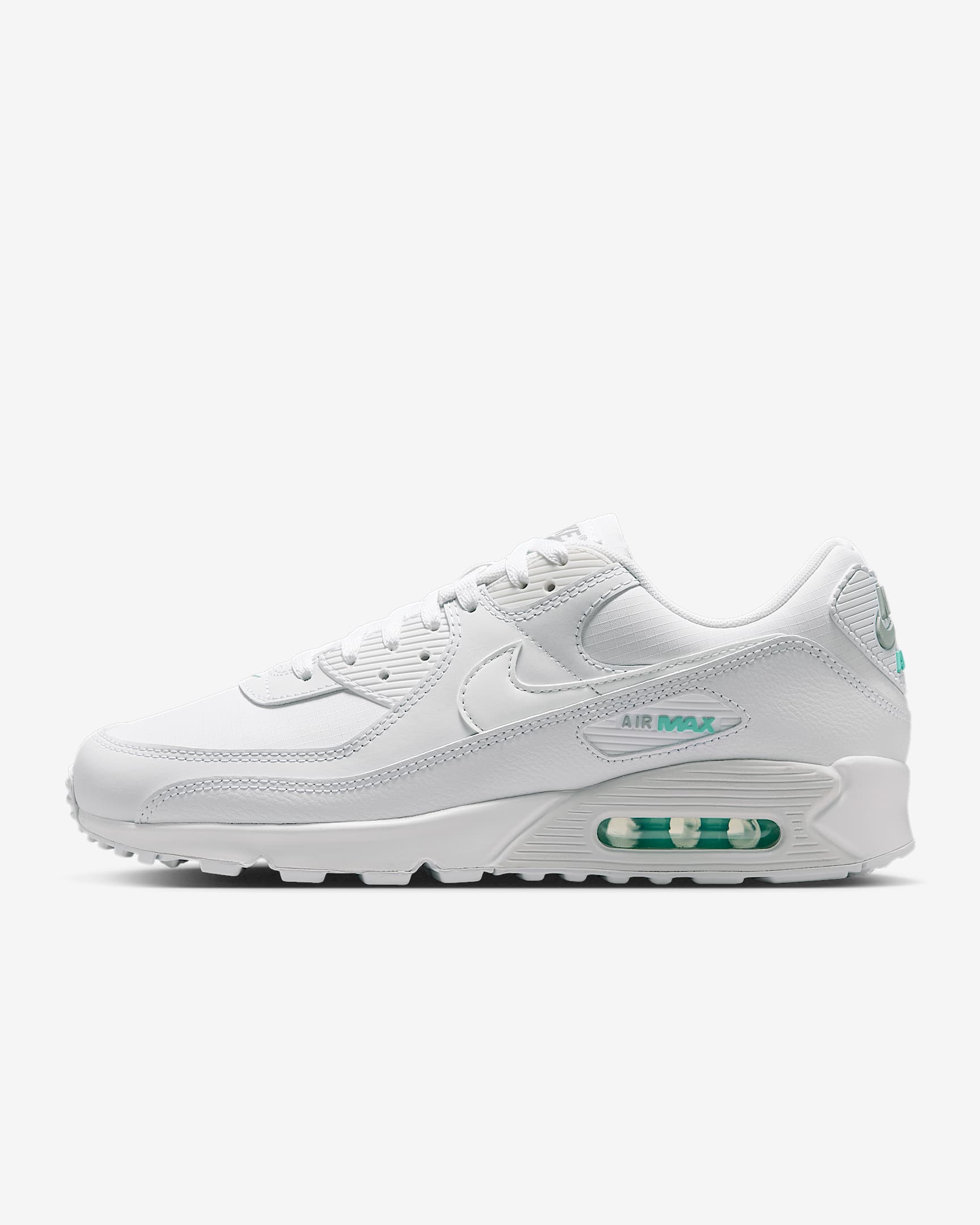 Nike Air Max 90 Schuh (Herren) – Weiß/Hyper Turquoise/Photon Dust