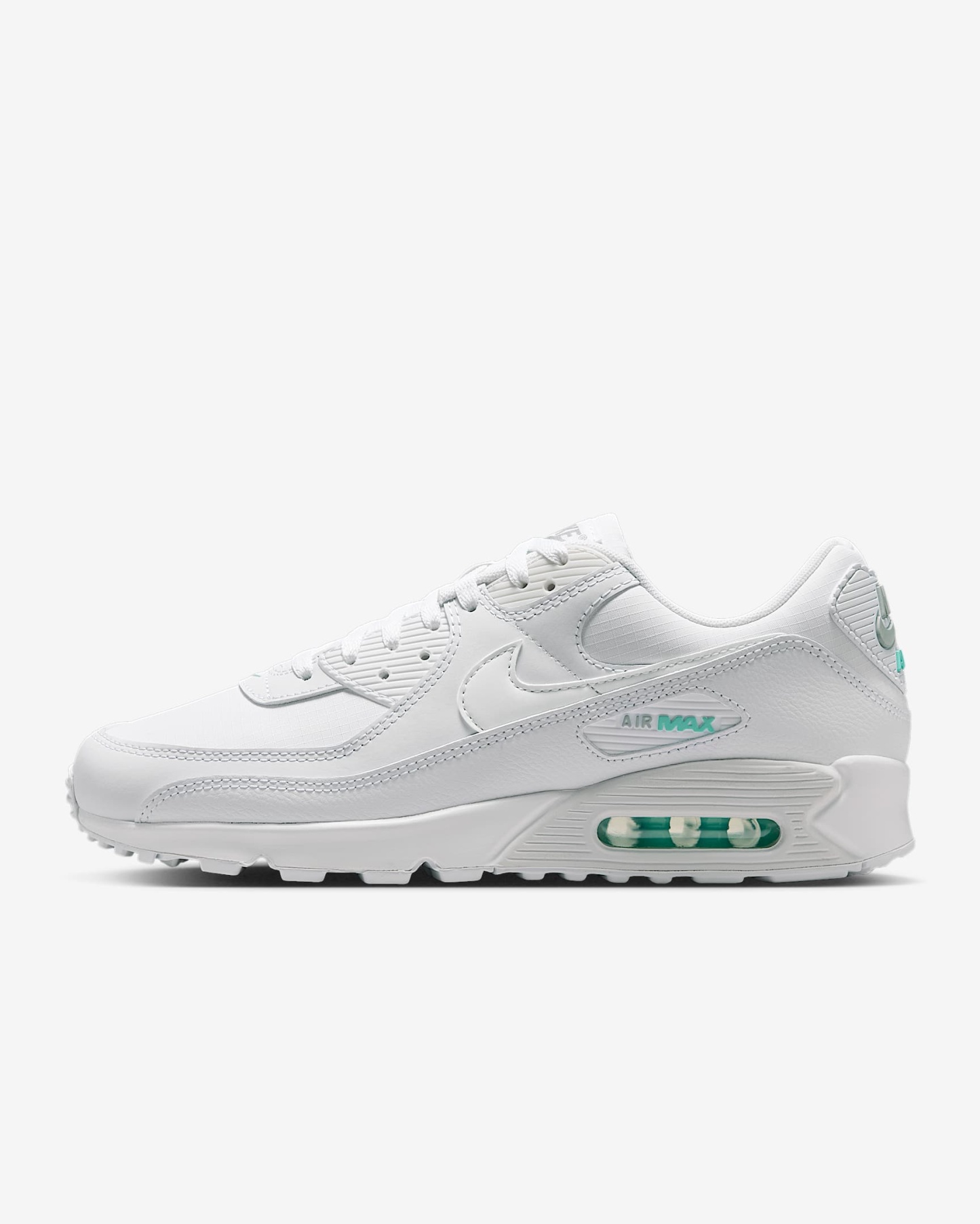 Nike Air Max 90 Schuh (Herren) – Weiß/Hyper Turquoise/Photon Dust