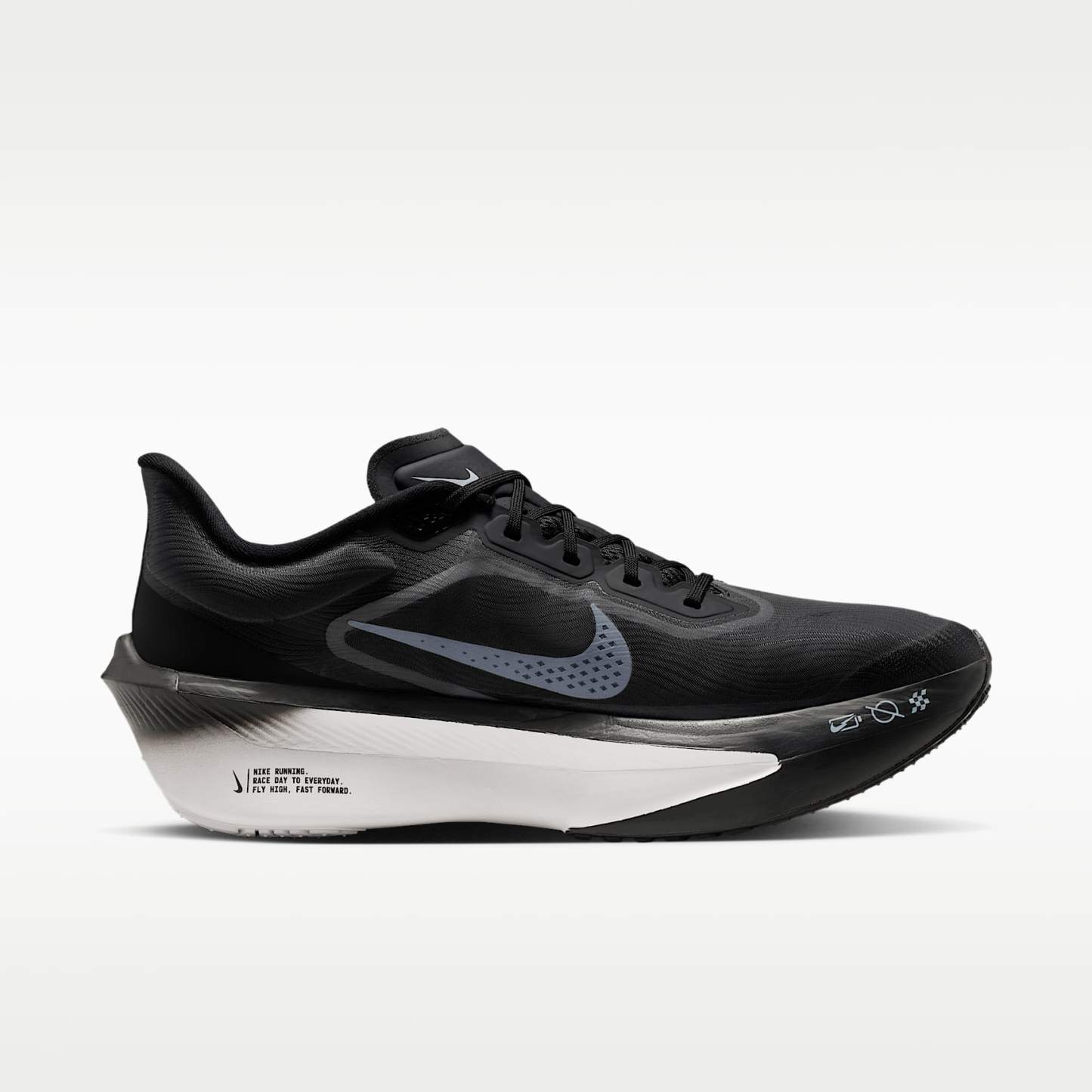 Nike Zoom Fly 6 Straßenlaufschuh für Wettkämpfe (Herren) – Schwarz/Light Smoke Grey/Weiß