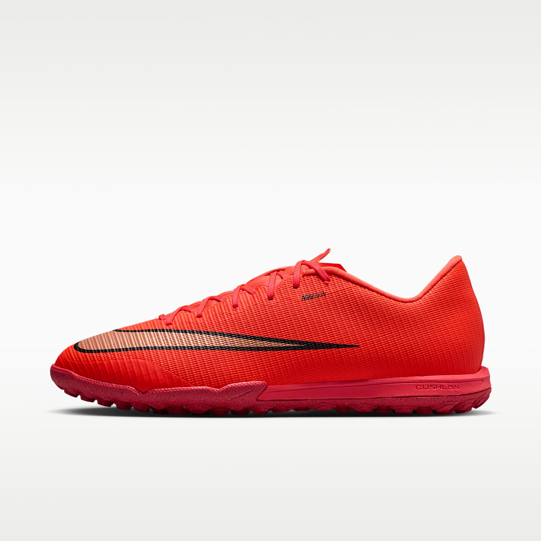 Nike Mercurial Vapor 17 Academy Low-Top-Fußballschuh für Turf – Bright Crimson/Blur