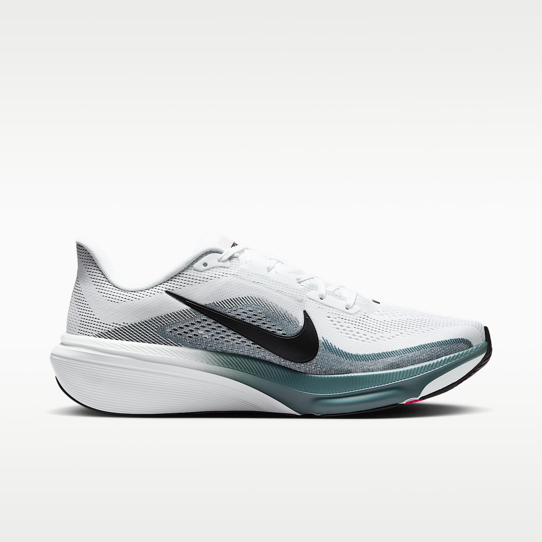 Nike Pegasus 42 Straßenlaufschuh (Herren) – Weiß/Mineral Slate/Hyper Pink/Schwarz