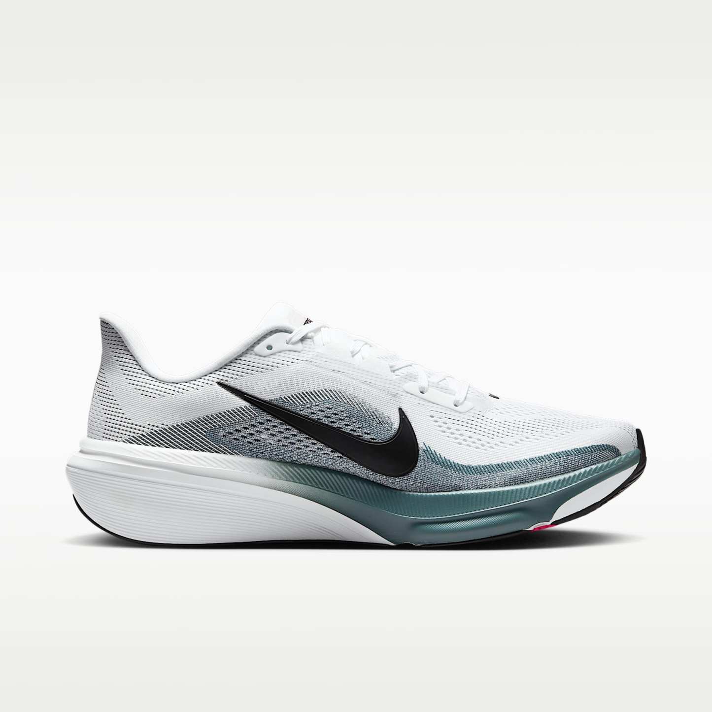 Nike Pegasus 42 Straßenlaufschuh (Herren) – Weiß/Mineral Slate/Hyper Pink/Schwarz