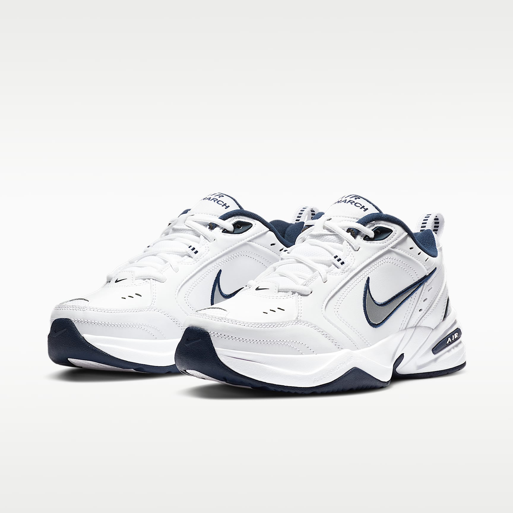 Nike Air Monarch IV Workout-Schuh für Herren – Weiß/Metallic Silver