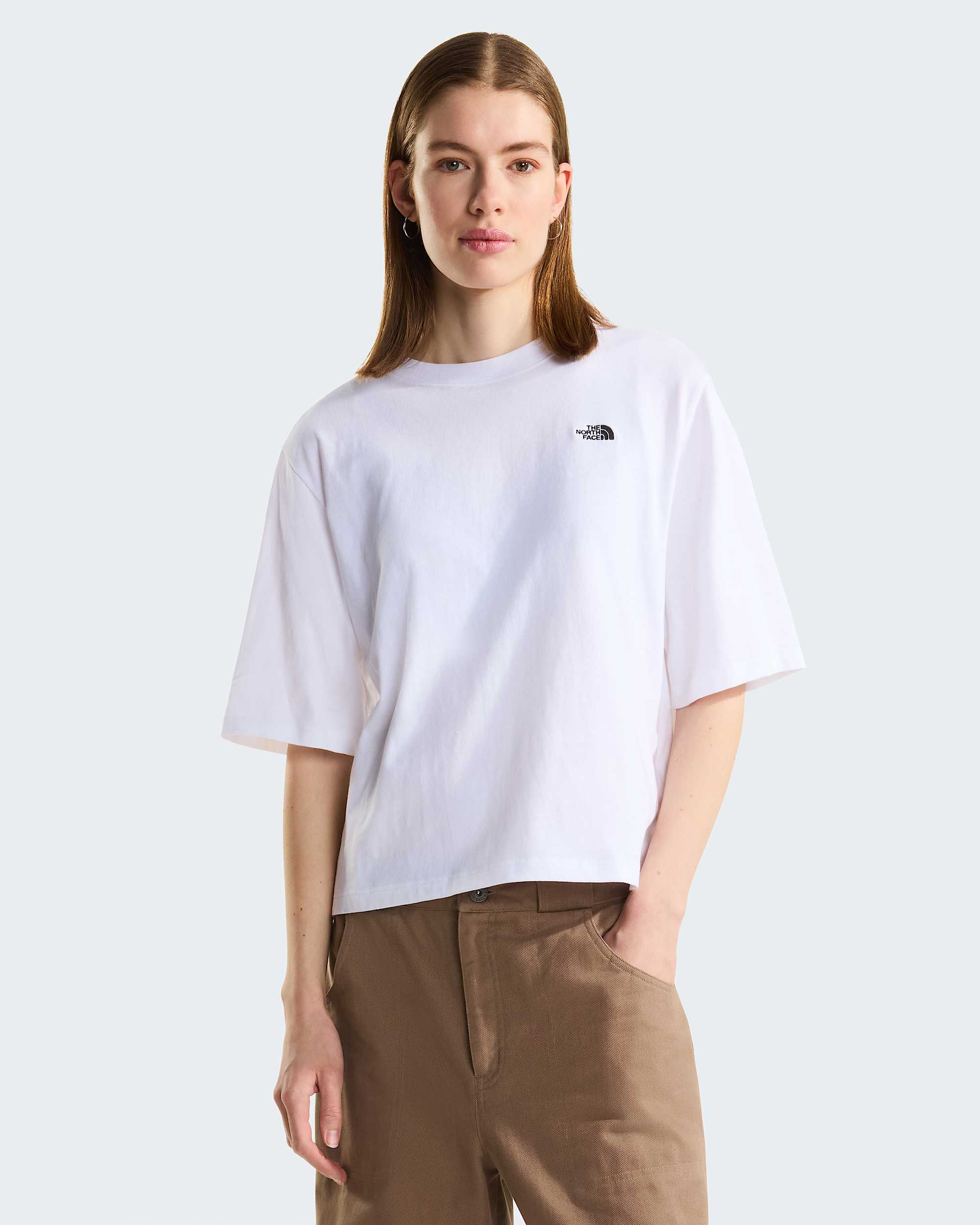 TNF™ Essential Simple Dome Boxy T-Shirt mit lockerer Passform Damen – TNF White