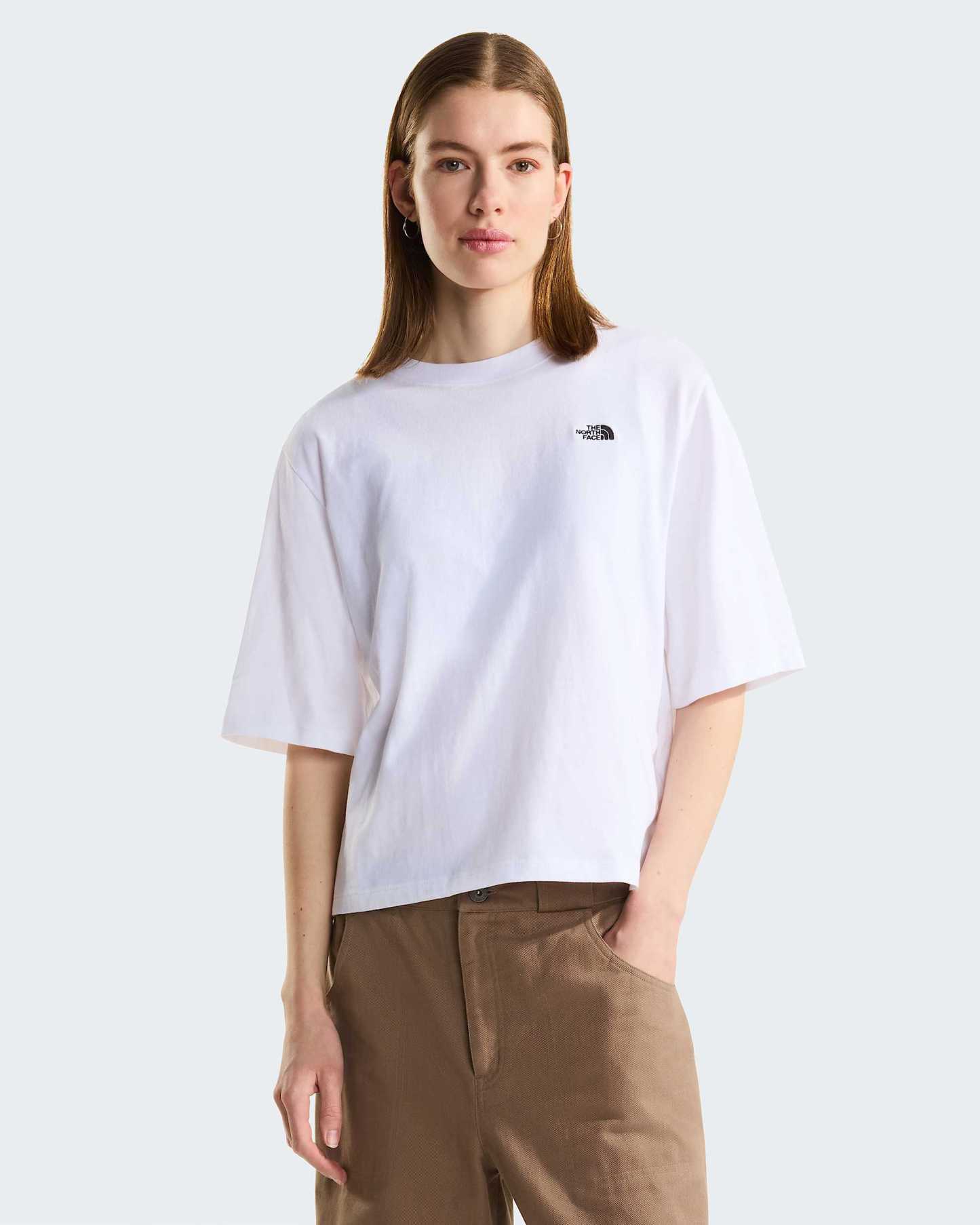 TNF™ Essential Simple Dome Boxy T-Shirt mit lockerer Passform Damen – TNF White