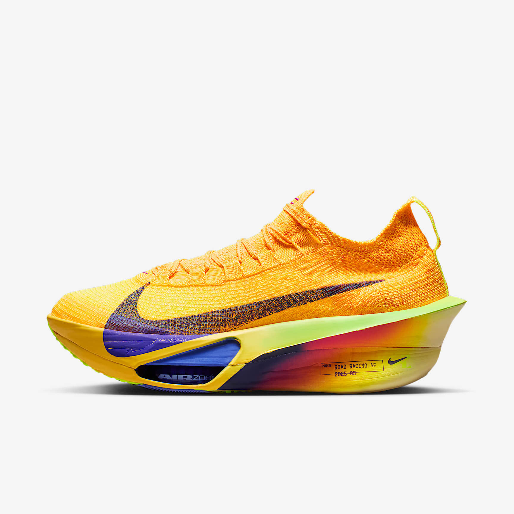 Nike Alphafly 3 Herren-Straßenlaufschuh für Wettkämpfe – Laser Orange/Citron Pulse/Volt Ice/Indigo Burst