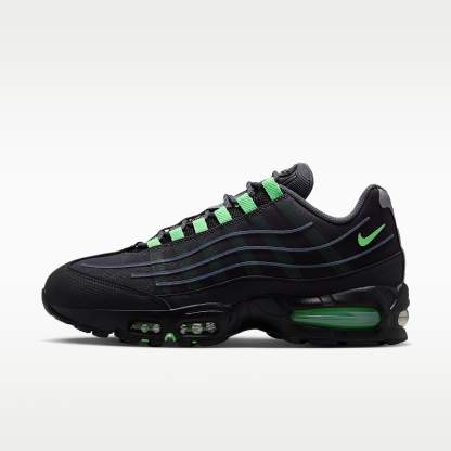 Nike Air Max 95 Big Bubble Tech Schuh (Herren) – Iron Grey/Schwarz/Metallic Silver/Illusion Green