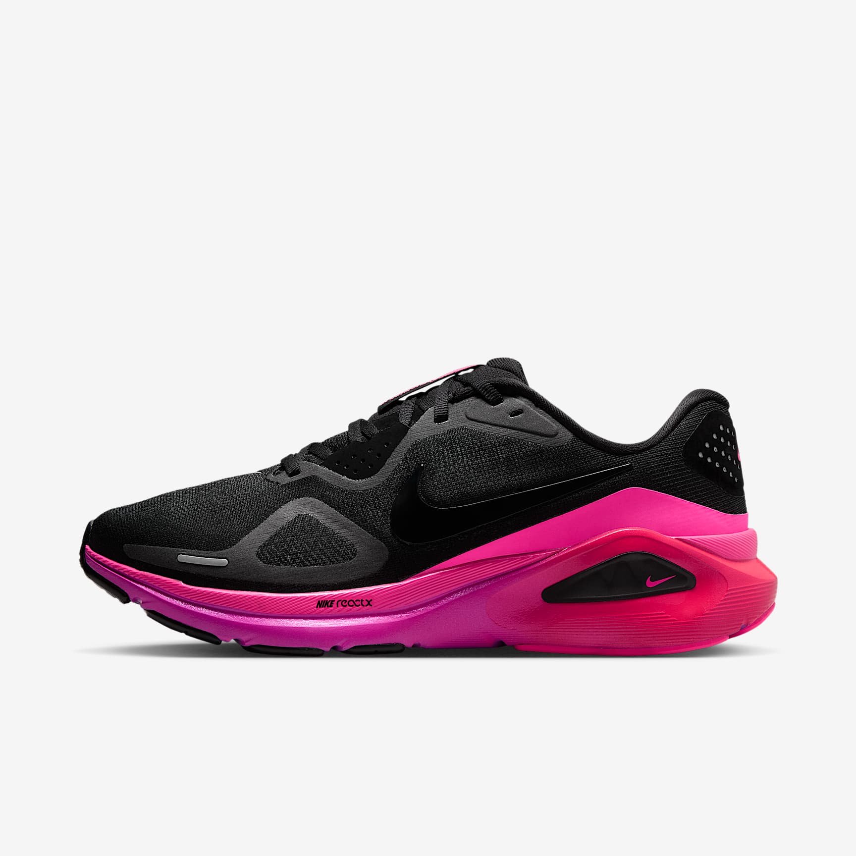 Nike Structure 26 Straßenlaufschuh (Damen) – Schwarz/Hyper Pink/Laser Crimson/Schwarz