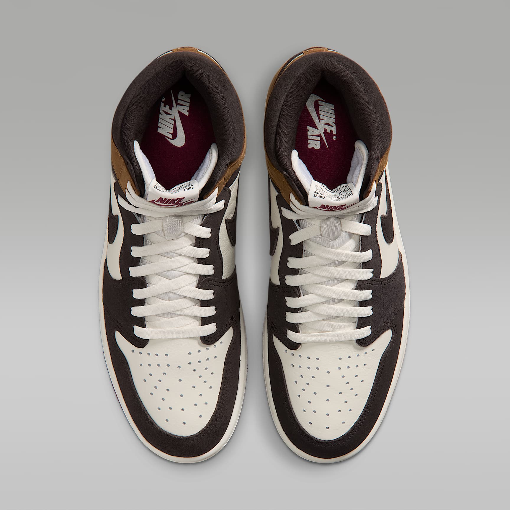 Air Jordan 1 Retro High OG "Love Letter" Schuh (Herren) – Shadow Brown/Light British Tan/Team Red