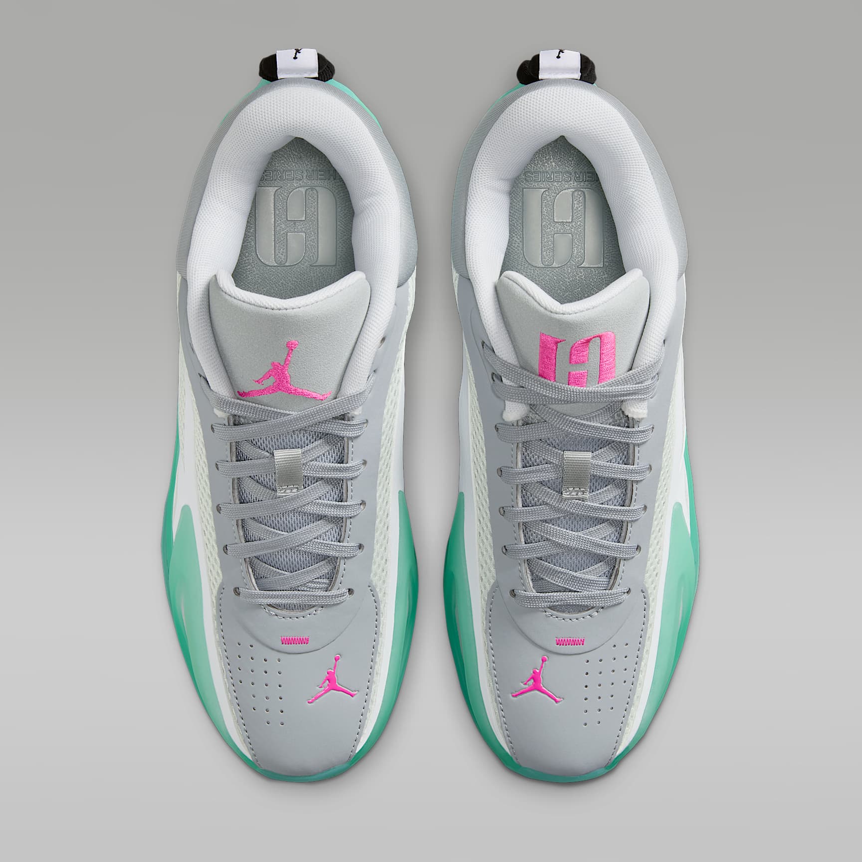 Jordan Heir Series 2 "Seafoam" Basketballschuh – Weiß/Metallic Silver/Pink Blast/Light Pumice