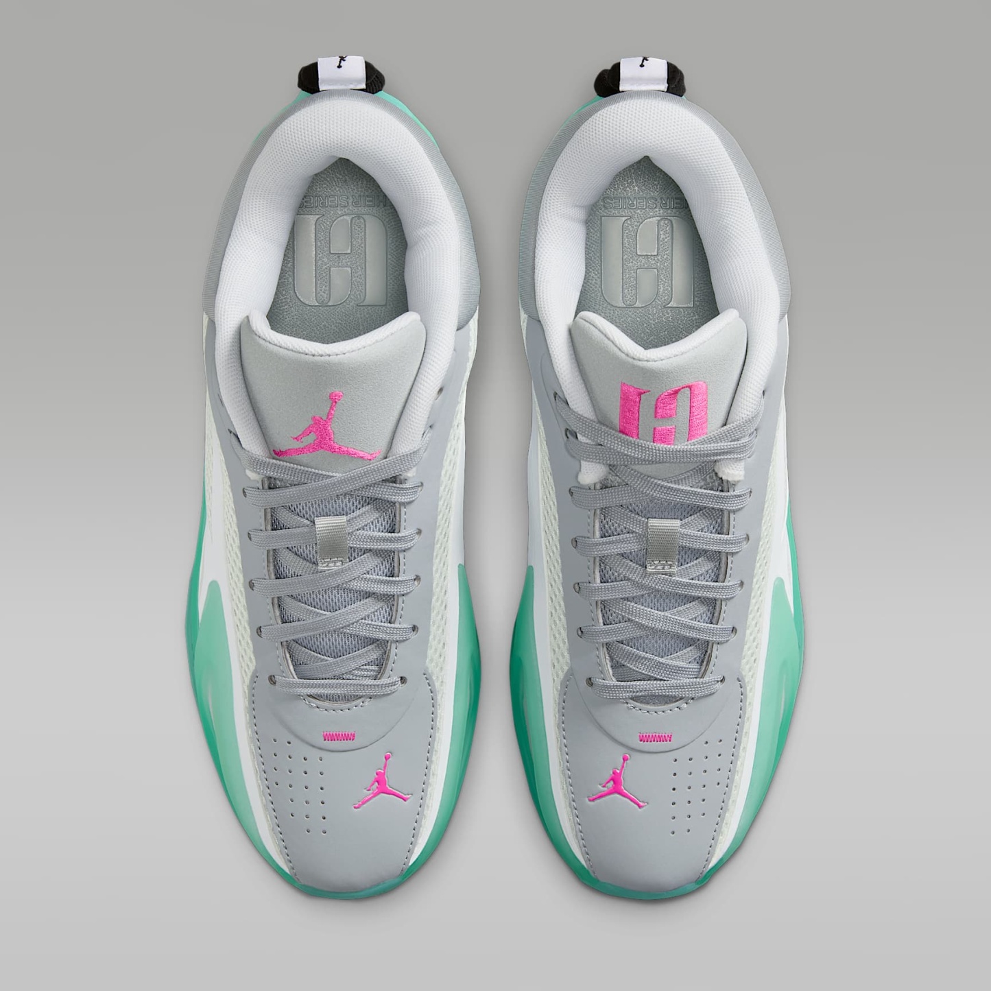 Jordan Heir Series 2 "Seafoam" Basketballschuh – Weiß/Metallic Silver/Pink Blast/Light Pumice