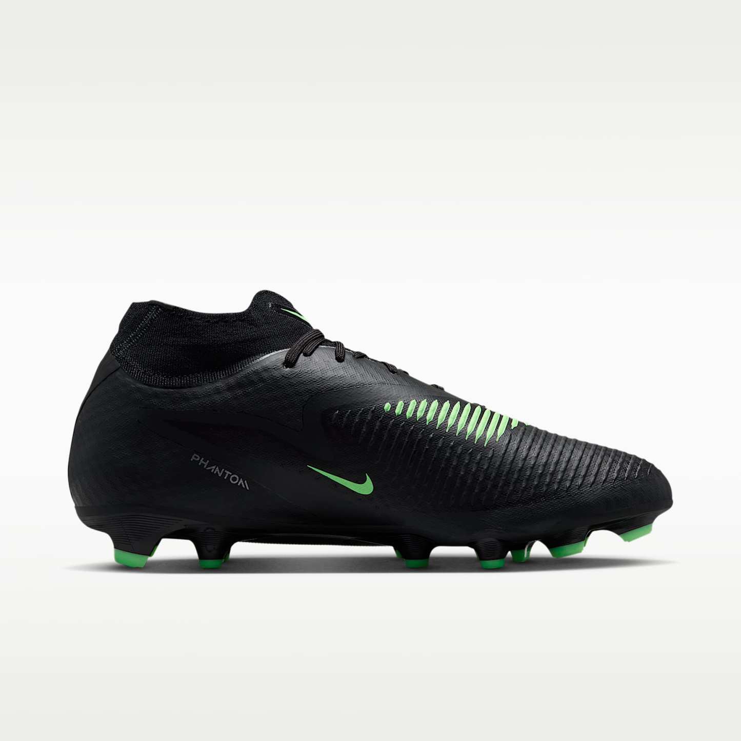 Nike Phantom 6 High Academy Fußballschuh für verschiedene Böden – Schwarz/Schwarz/Illusion Green