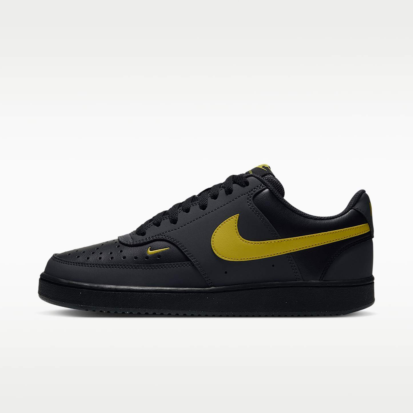 Nike Court Vision Low Herrenschuh – Dark Smoke Grey/Schwarz/Chrome Yellow