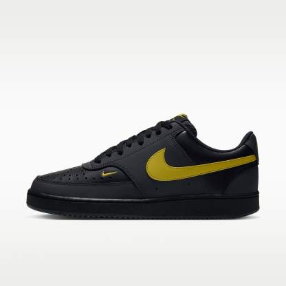Nike Court Vision Low Herrenschuh – Dark Smoke Grey/Schwarz/Chrome Yellow